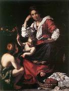 Bernardo Strozzi Madonna and Child with the Young St John France oil painting artist